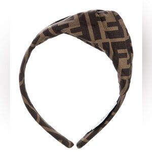 Fendi Brown and Black Headband with Box